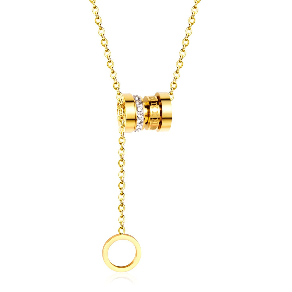 Zirkonia ronde hanger schakelketting