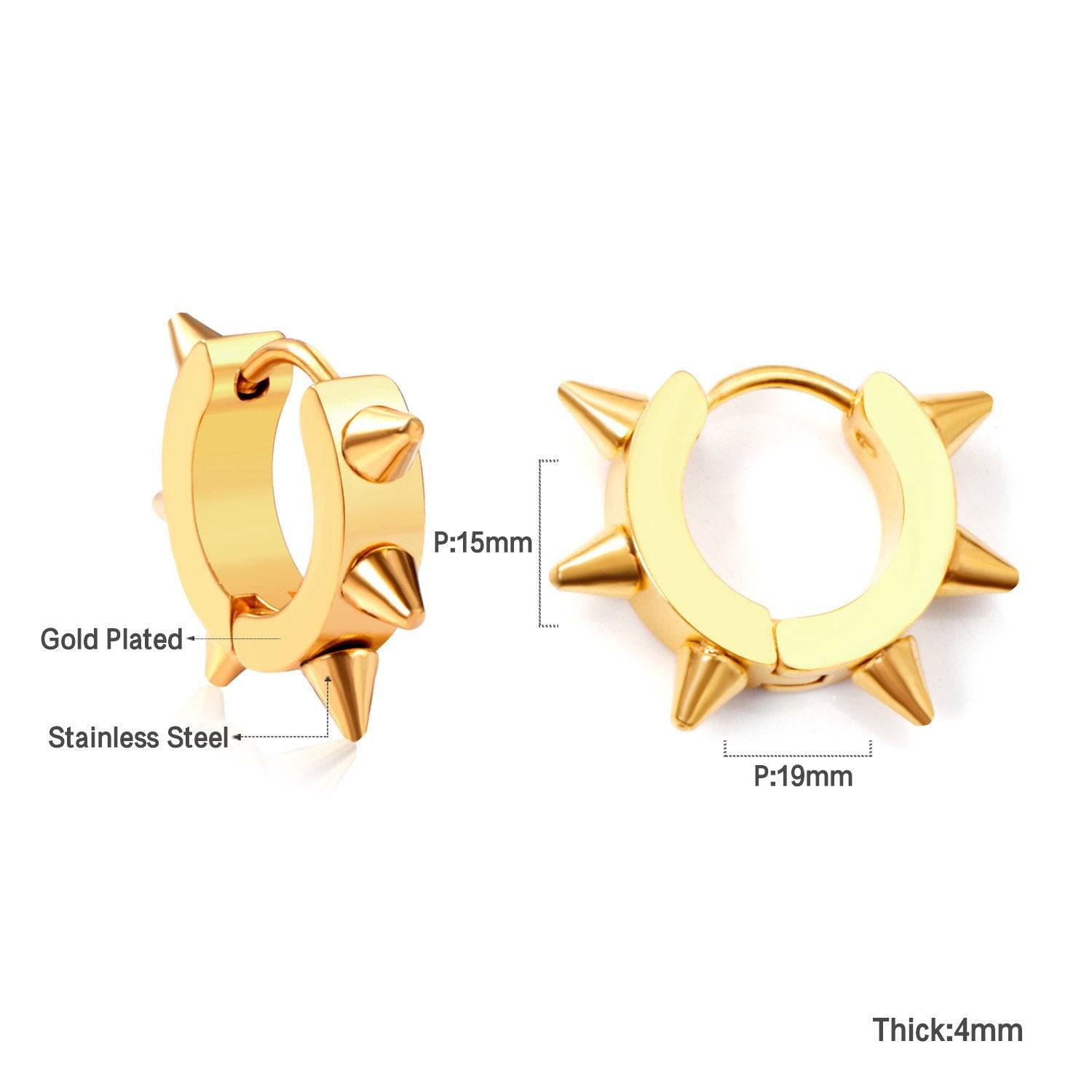 Spikes Hip-Hop Oorbellen