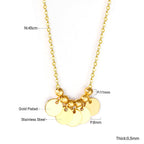 Gotische ronde pailletten hanger ketting 