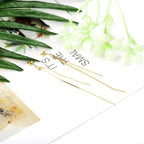 Gold Color Simple Long Tassel Earrings