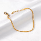 Gold Chain Bracelet with Extender