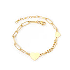 Heart Charm Bangle Bracelet