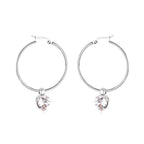 Ronde creolen met zirkonia 