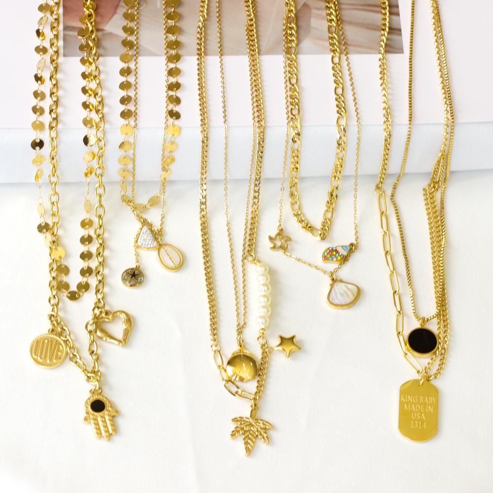 Gotische meerlaagse slangenkristal ketting 