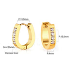 Ovale kristallen hoepeloorbellen 