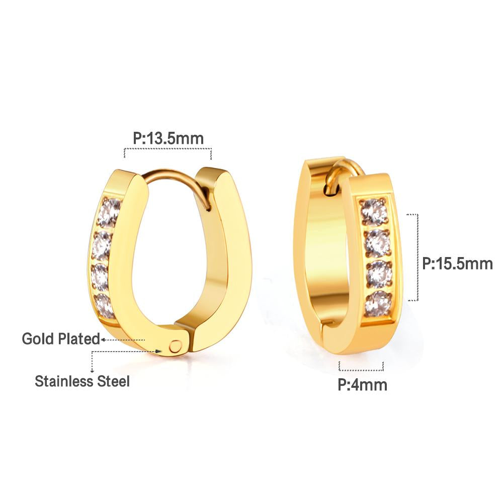 Ovale kristallen hoepeloorbellen 