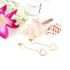 Koreaanse stijl schelp hart oorbellen 