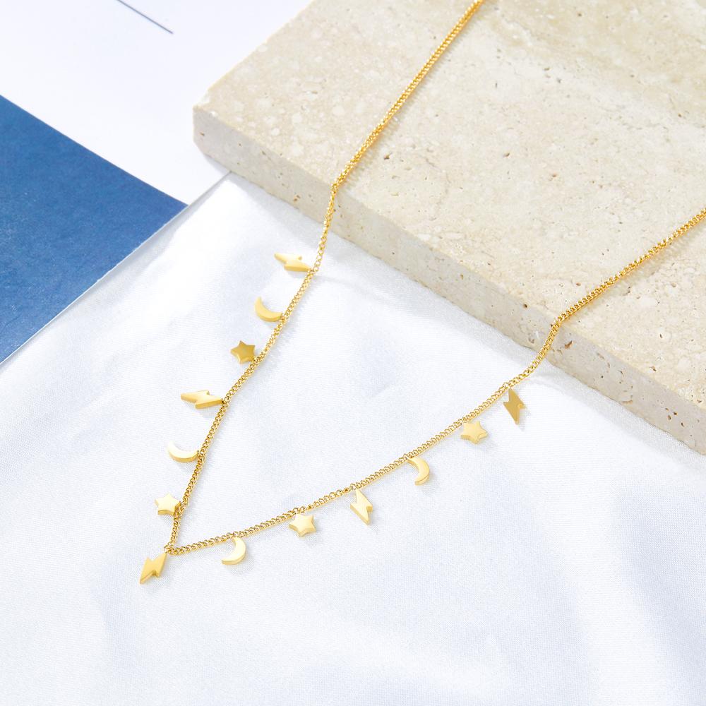 Trendy vergulde collier ketting 