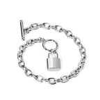Key Lock Charm Bracelet Gold