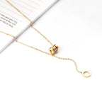 Zirkonia ronde hanger schakelketting