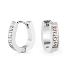 Ovale kristallen hoepeloorbellen 