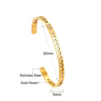 Ronde uitgeholde manchet bangle