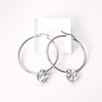 Ronde creolen met zirkonia 