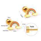 Children's Rainbow Small Piercing Stud Earrings