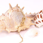 Frosted Lucky Eight Loop Chain Bracelet