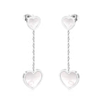 Koreaanse stijl schelp hart oorbellen 