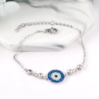 Blue Eye Cubic Zirconia Chain Bracelet