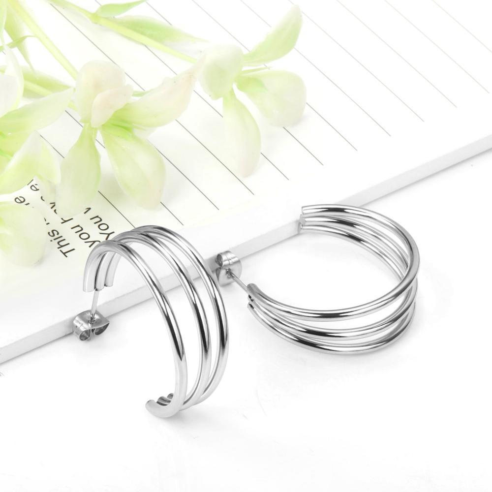 Gouden ronde cirkelvormige oorringen 