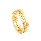 Geometric Cubic Zirconia Gold Ring
