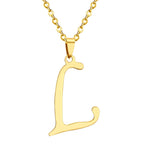 Initial A–Z Gold Chain Choker Necklace