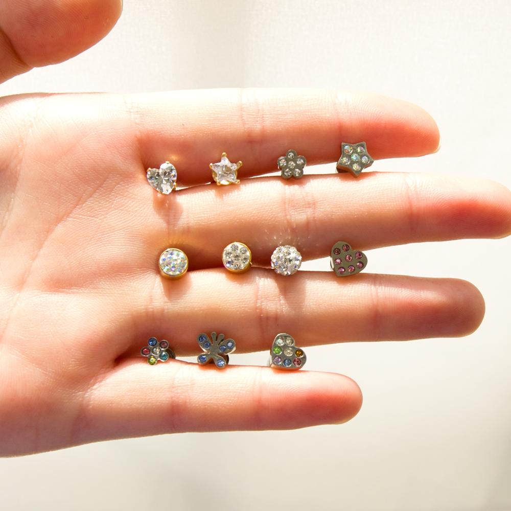 Mini Hart Ster Oorbellen 