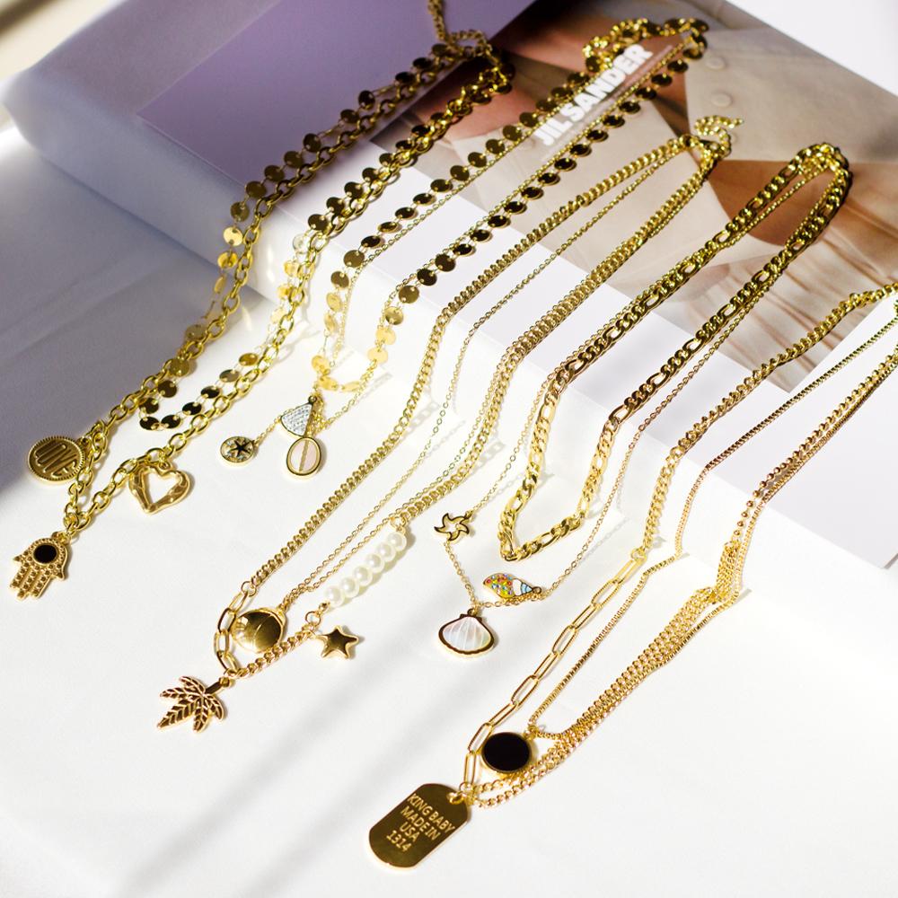 Gotische meerlaagse slangenkristal ketting 