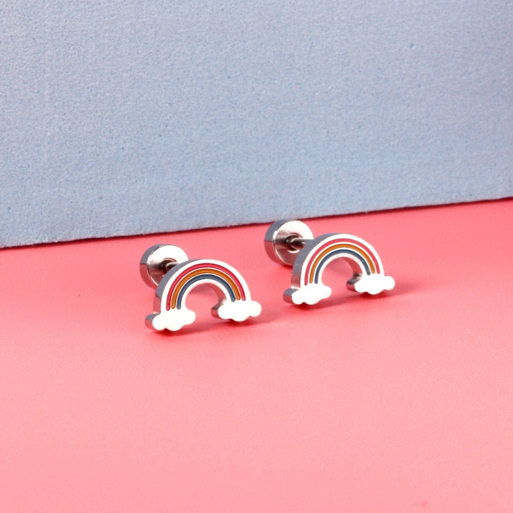 Children's Rainbow Small Piercing Stud Earrings