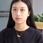 Gotische ronde pailletten hanger ketting 