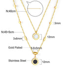 Romantische dubbele hanger met Romeinse cijfers ketting 