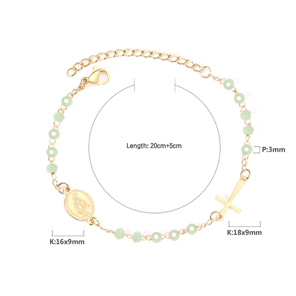Verstelbare armband met kristallen kralen 