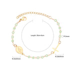 Verstelbare armband met kristallen kralen 