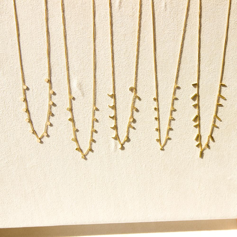 Trendy vergulde collier ketting 