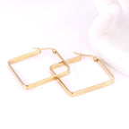 Grote vierkante hoepeloorbellen