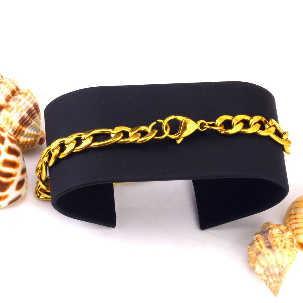 Gold Cuff Link Bracelet