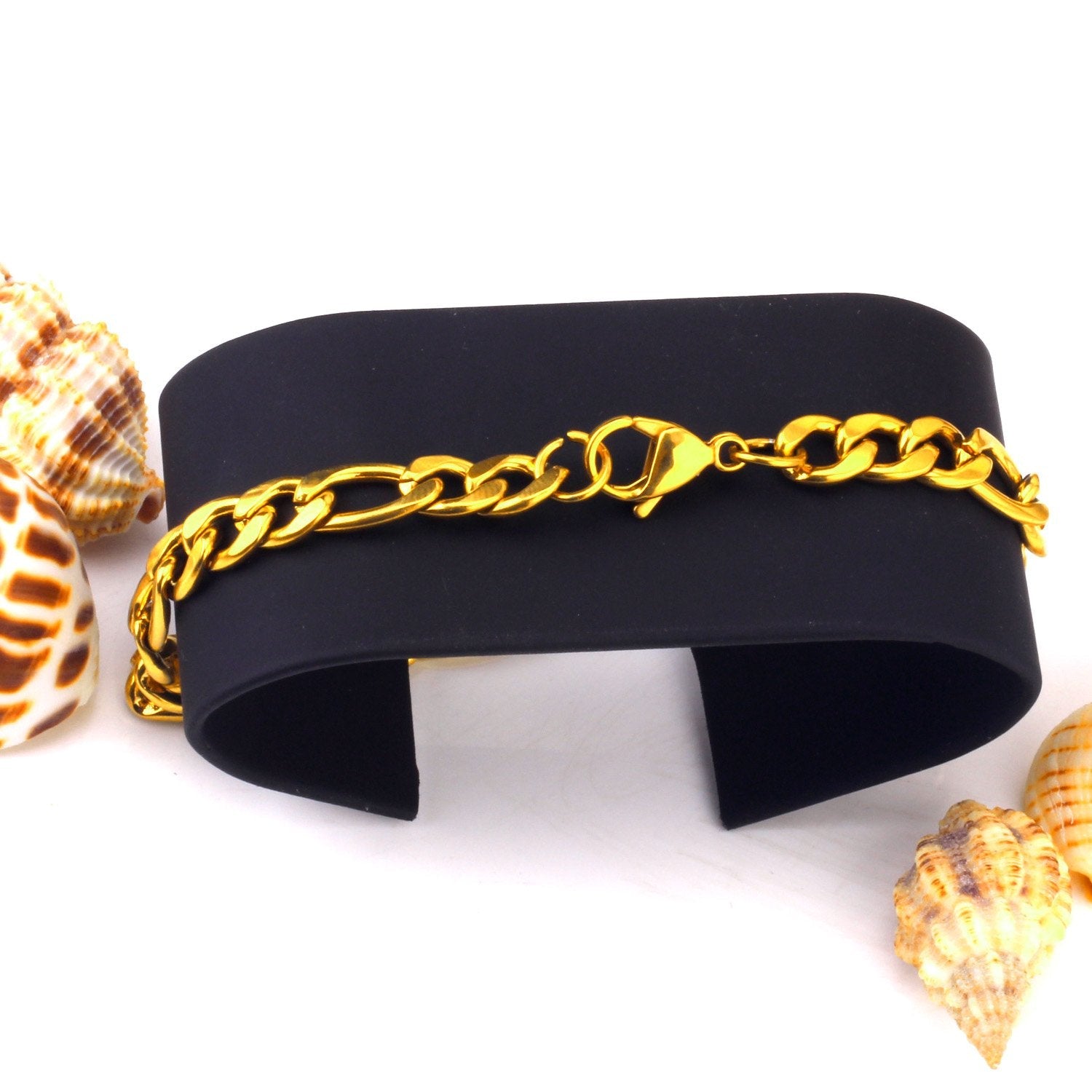 Gold Cuff Link Bracelet