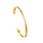 Ronde uitgeholde manchet bangle