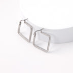 Grote vierkante hoepeloorbellen