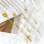 Lange scapulier rozenkrans kruis ketting