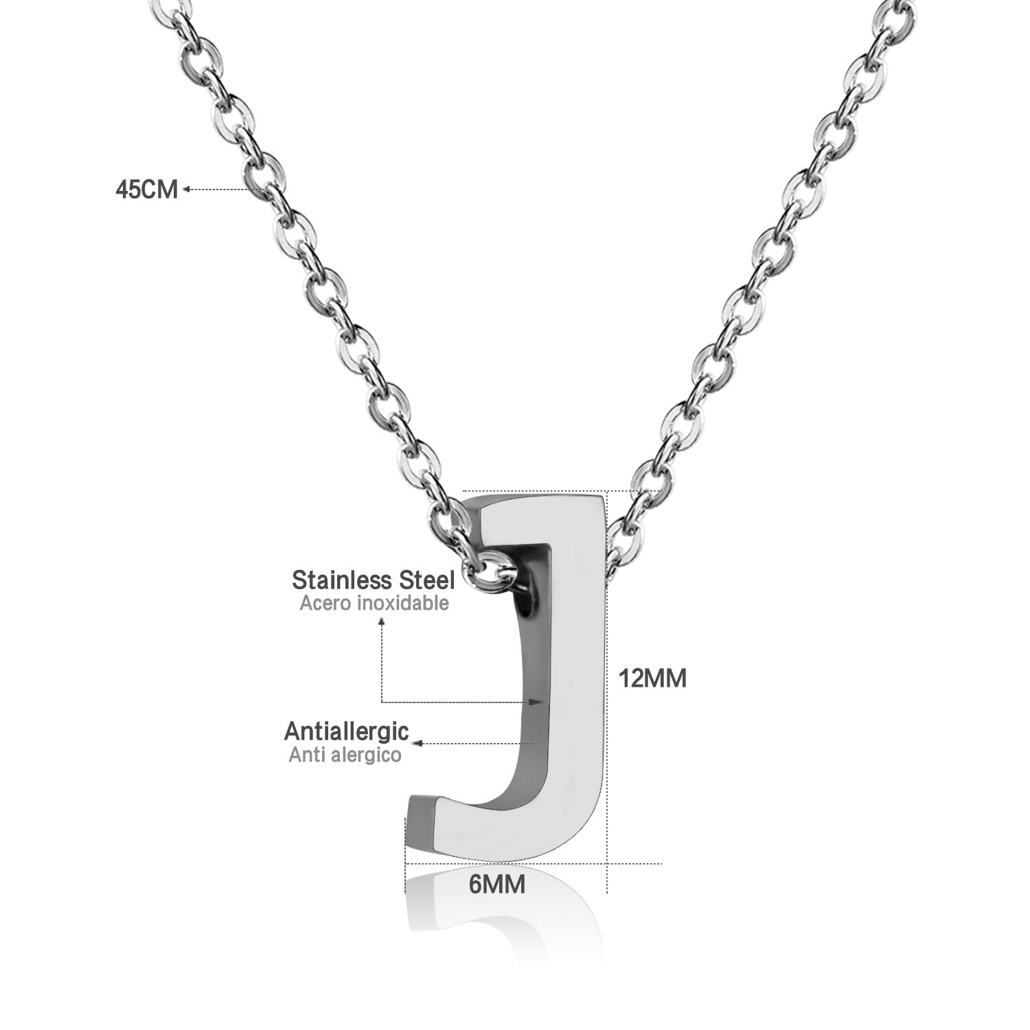 Alfabet initiaal hanger ketting