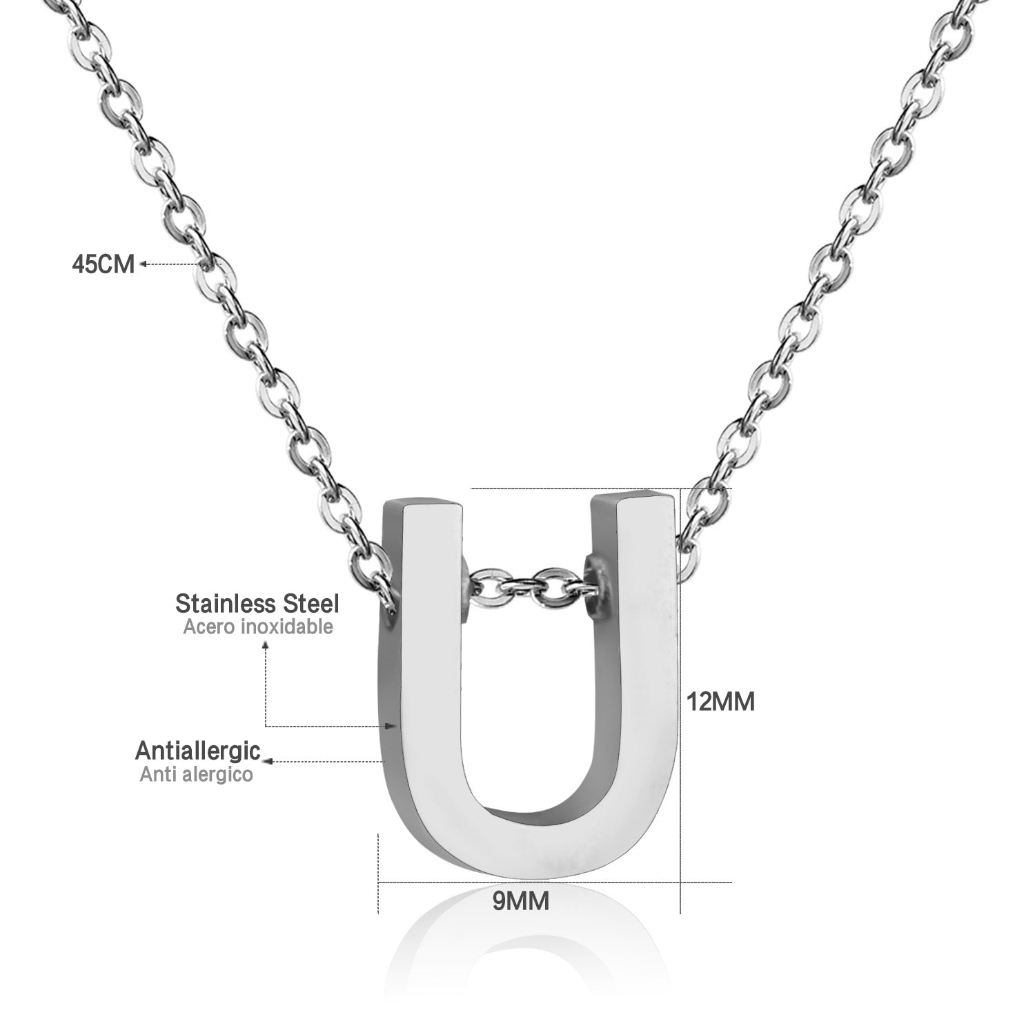 Alfabet initiaal hanger ketting