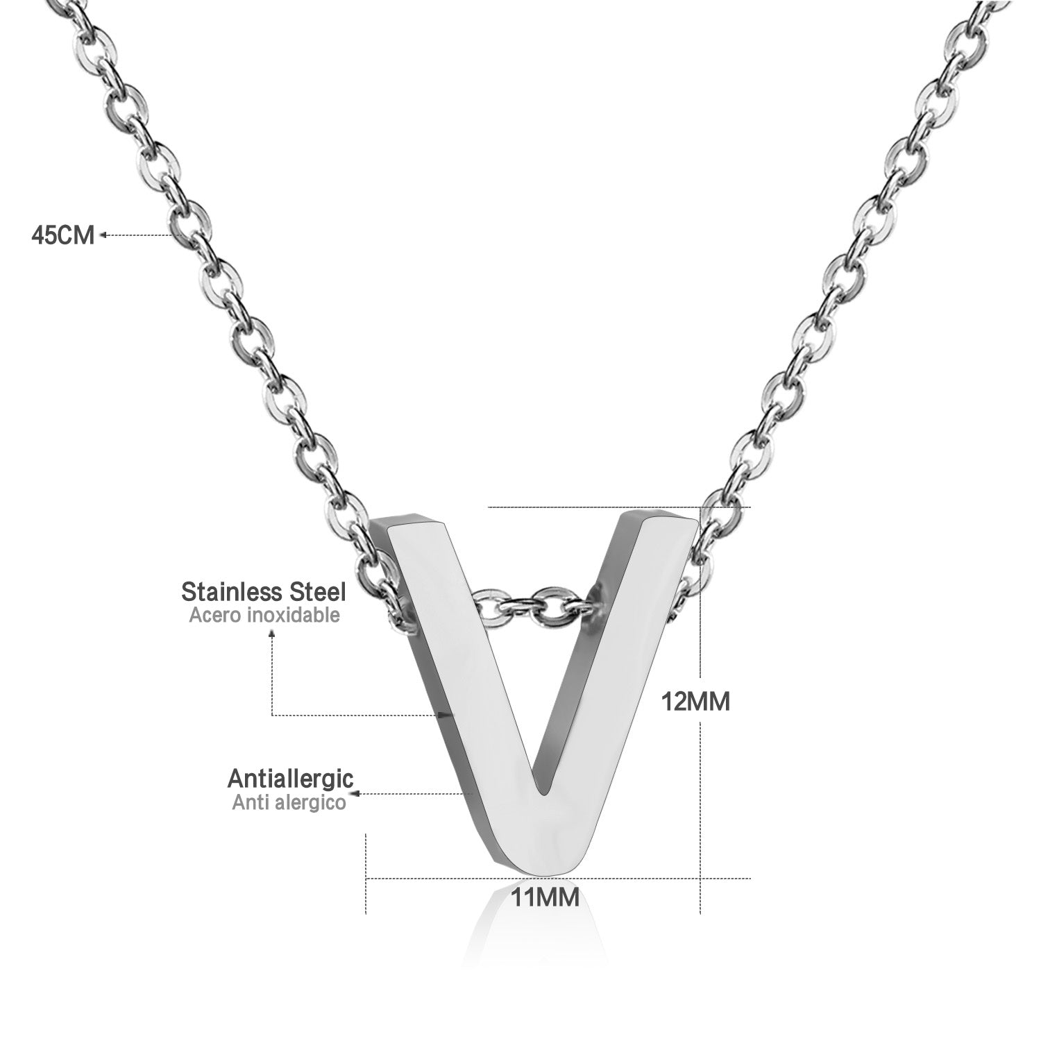 Alfabet initiaal hanger ketting